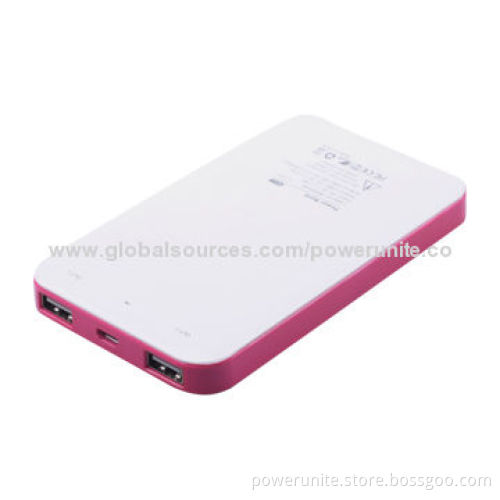 Li-polymer Battery Cell/Universal Portable Power Bank with 8,000mAh Capacity, 5V/1A Input
